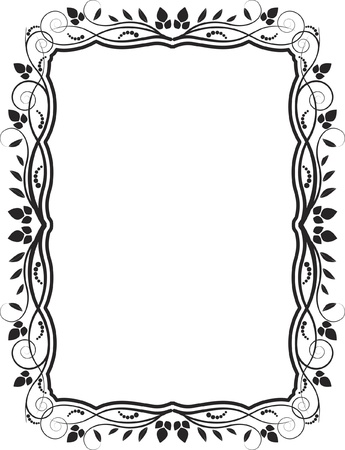 silhouette of decorative frameのイラスト素材