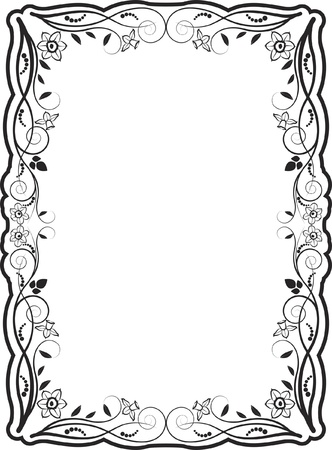 decorative floral frameのイラスト素材
