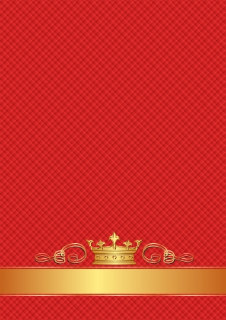 red background with golden crownのイラスト素材
