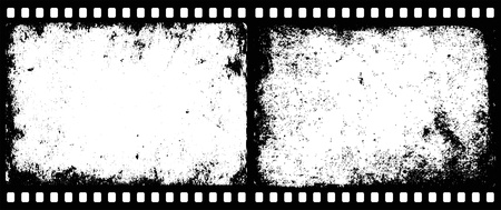 grunge film frames with transparent space insert for picture or textのイラスト素材
