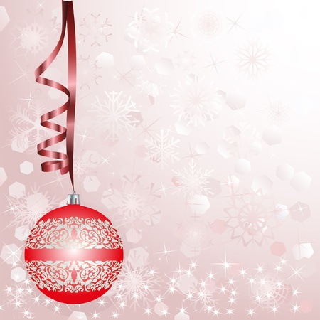 Christmas background with baubleのイラスト素材