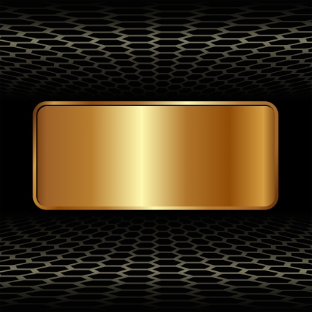 golden banner on black backgroundのイラスト素材