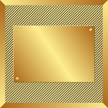 golden background with plaqueのイラスト素材