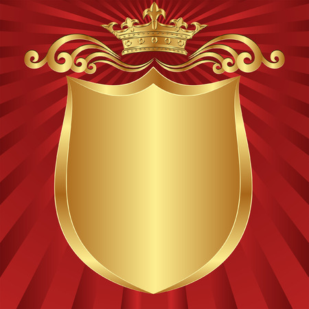 red and gold background  crownのイラスト素材