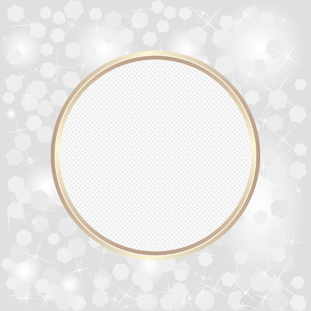 white background with round frameのイラスト素材