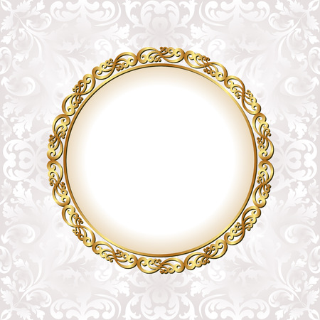 white background with decorative frameのイラスト素材