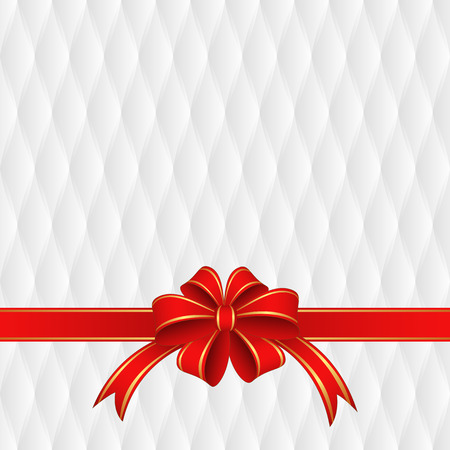 white background with red bowのイラスト素材