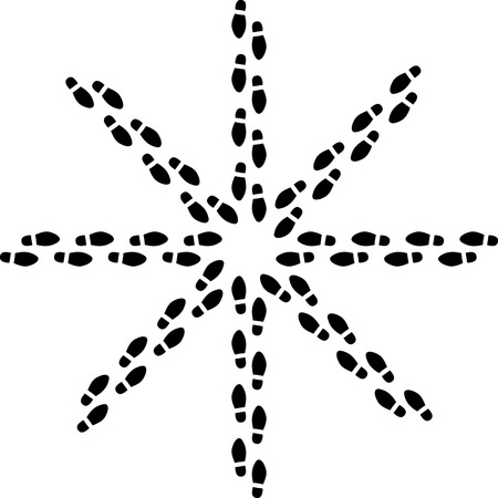 meeting footprintsのイラスト素材