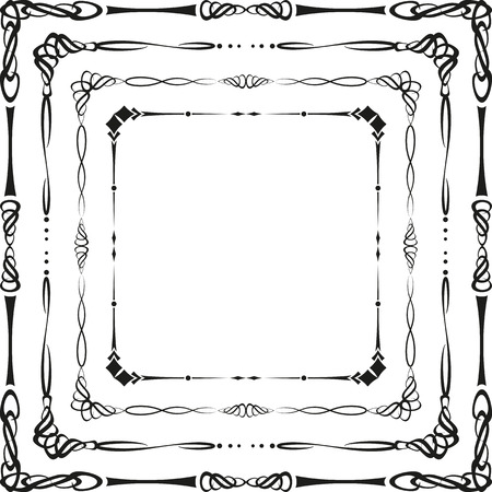 set of four frames - design elementsのイラスト素材