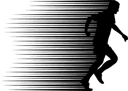 runner silhouetteのイラスト素材