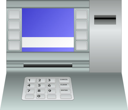 isolated atm panelのイラスト素材
