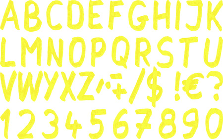 yellow marker fontのイラスト素材