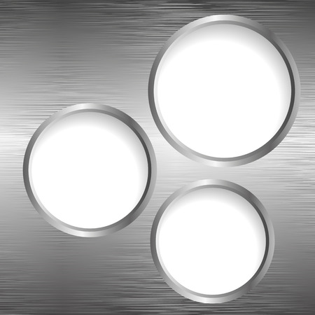 three banners on metallic backgroundのイラスト素材