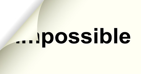 Changing the word impossible to possibleのイラスト素材
