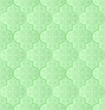 green vintage pattern seamlessのイラスト素材