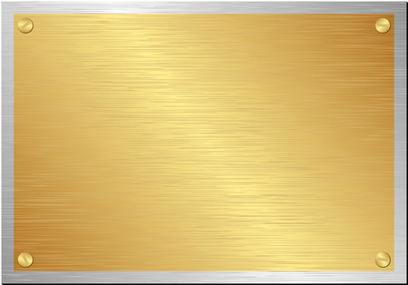 golden and silver plaqueのイラスト素材