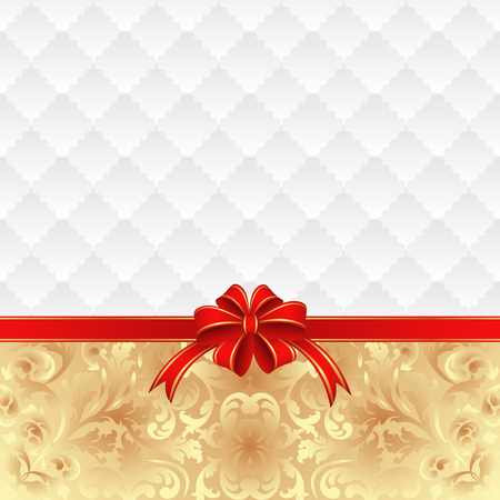 vintage background with red ribbonのイラスト素材
