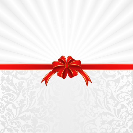 white background with ribbon for giftsのイラスト素材