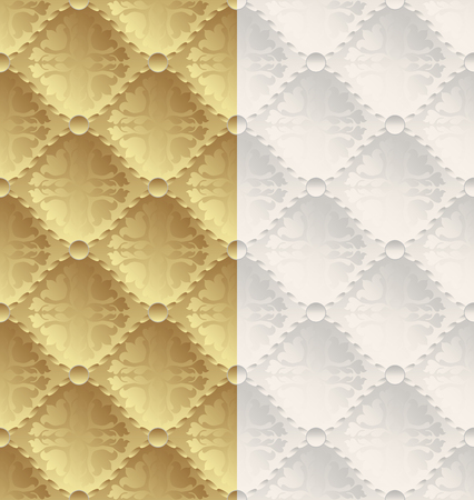 golden and creamy background with ornamentsのイラスト素材