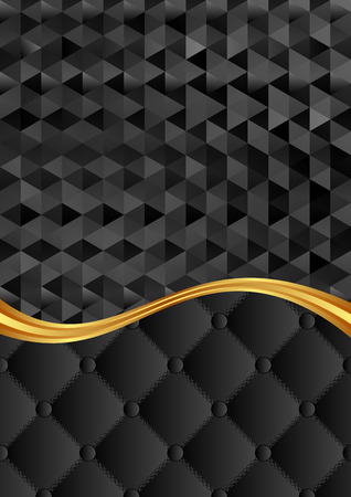 black background with pattern divided into twoのイラスト素材