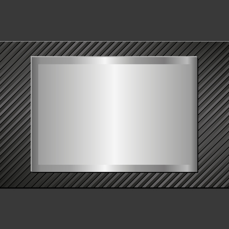 black background with steel plaqueのイラスト素材