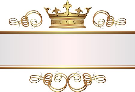 vintage banner with crownのイラスト素材
