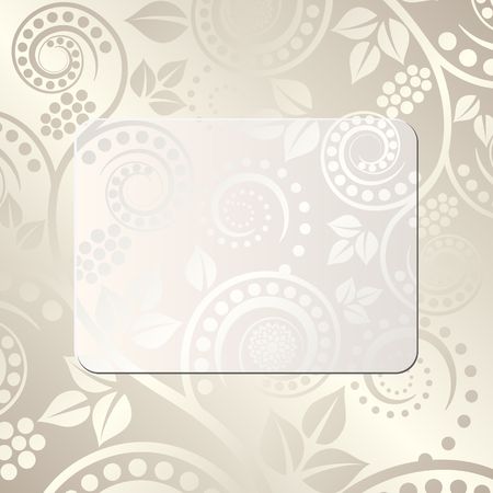 floral background with bannerのイラスト素材