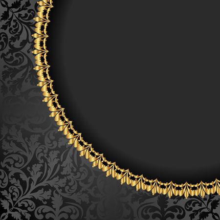 antique background with golden ornamentsのイラスト素材