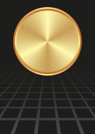 black background with golden plateのイラスト素材