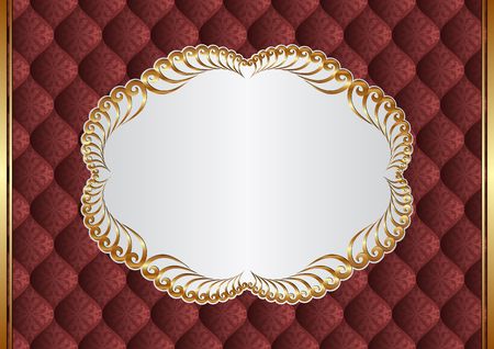 decorative background with antique patterns and elegant frameのイラスト素材