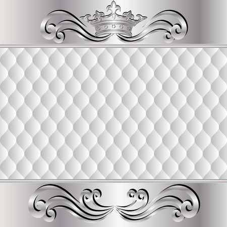 decorative background with crown and ornamentのイラスト素材