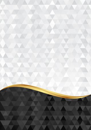 black and white geometric background divided into twoのイラスト素材