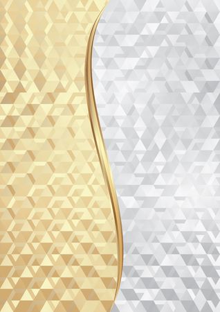 Golden and white abstract with geometric textureのイラスト素材