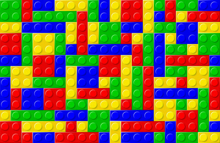 plastic blocks, seamless pattern