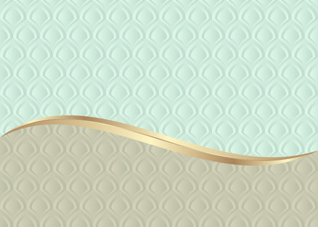 decorative background with vintage pattern divided  into twoのイラスト素材