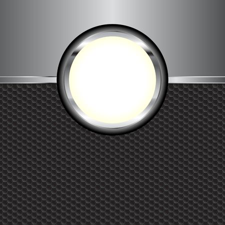 metallic background, black texture and round bannerのイラスト素材