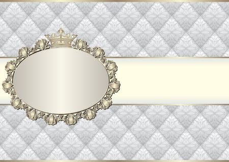 Background with royal frame and decorative patternのイラスト素材