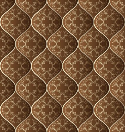 Seamless pattern with vintage ornaments vector illustrationのイラスト素材