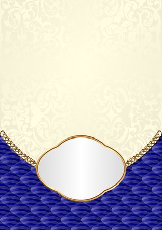 decorative background with vintage pattern and golden frame
のイラスト素材
