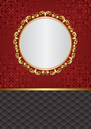 Decorative background with old-fashioned patterns and elegant frame.のイラスト素材