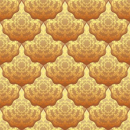 Seamless background with vintage pattern illustration.のイラスト素材