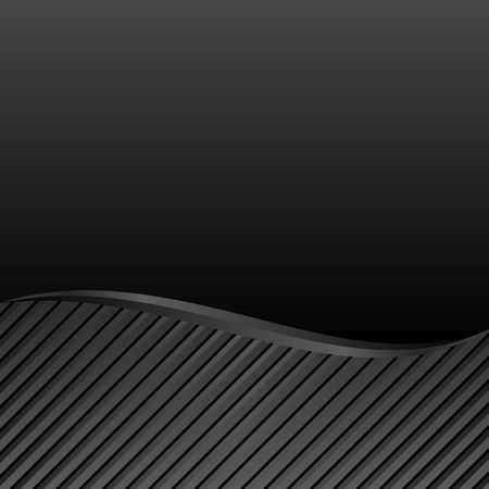 black abstract background with curved dividerのイラスト素材
