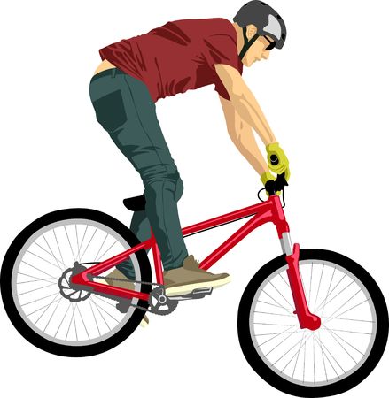 isolated man doing bike trick
のイラスト素材