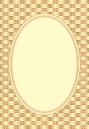 wicker background with oval frame
のイラスト素材