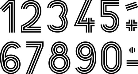 font made with three linesのイラスト素材