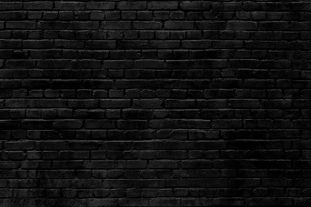 black brick wallの写真素材