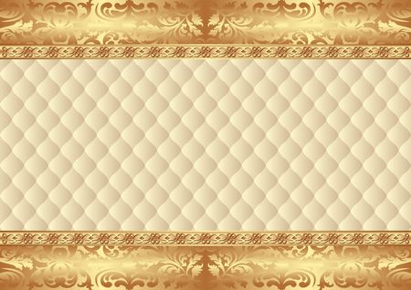 vintage background with golden ornaments and decorative patternのイラスト素材