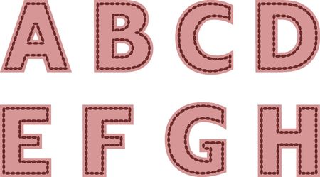 Embroidered Thread Fontのイラスト素材