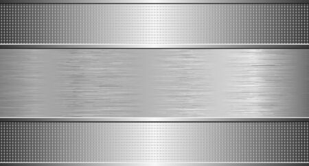 Metal textured bannerのイラスト素材