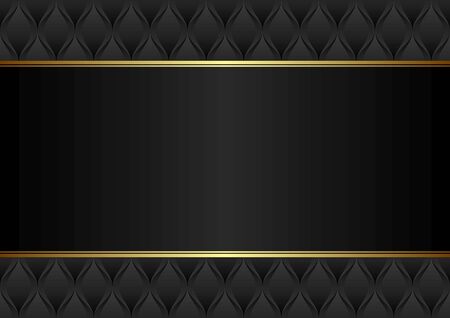 black background with decorative pattern and golden border
のイラスト素材